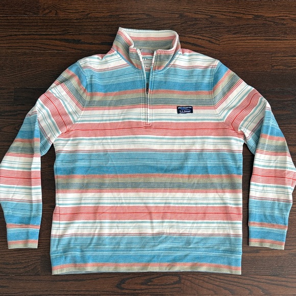 L.L. Bean Other - L.L. Bean Multicolor Striped Half Zip Sweater